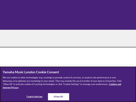 'yamahamusiclondon.com' screenshot