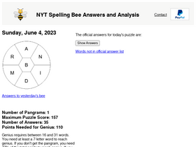 'nytbee.com' screenshot
