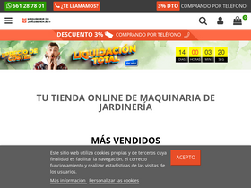 'maquinariadejardineria.net' screenshot