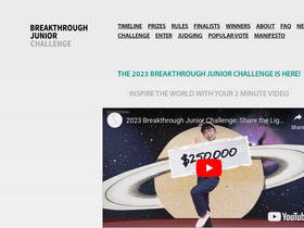 'breakthroughjuniorchallenge.org' screenshot