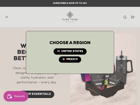 Puretribe homepage screenshot