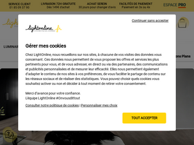 'lightonline.fr' screenshot