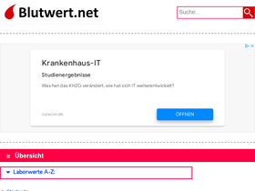 'blutwert.net' screenshot