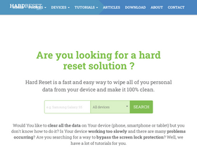 'hardreset.info' screenshot