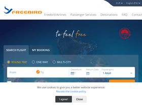 'freebirdairlines.com' screenshot