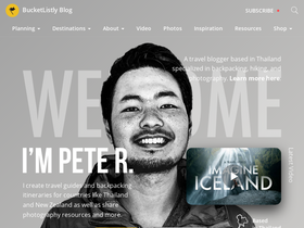 'bucketlistly.blog' screenshot