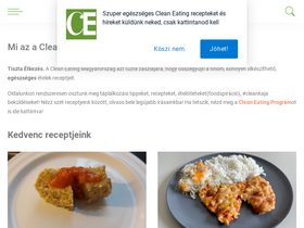 'cleaneating.hu' screenshot