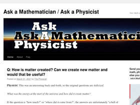 'askamathematician.com' screenshot