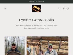prairiegamecalls.com homepage screenshot
