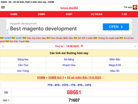 'xoso.me' screenshot