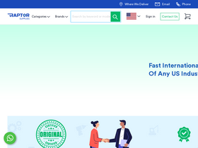 'raptorsupplies.com' screenshot