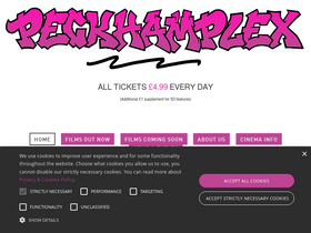 'peckhamplex.london' screenshot