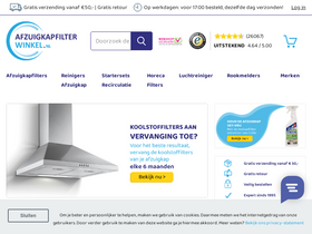 'afzuigkapfilterwinkel.nl' screenshot