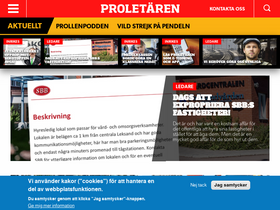 'proletaren.se' screenshot