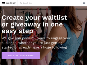 'waitlistr.com' screenshot