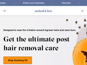 unitedandfree.com homepage screenshot