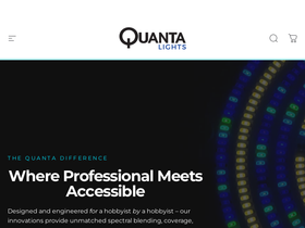 quanta-lights.com homepage screenshot