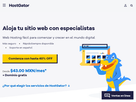 'hostgator.mx' screenshot