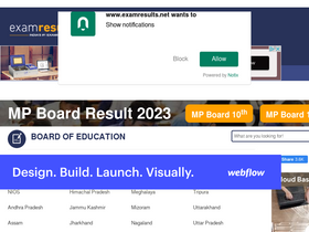 'examresults.net' screenshot