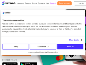 'suitsmecard.com' screenshot