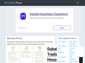'bitcoinsprice.org' screenshot