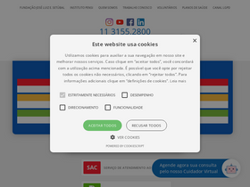 'hospitalinfantilsabara.org.br' screenshot