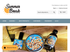 Summer Break Soaps homepage screenshot
