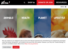 'viva.org.uk' screenshot