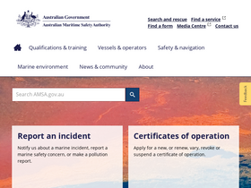 'amsalearningcentre.amsa.gov.au' screenshot