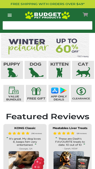 Budget pet hot sale products address