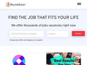 'myjobgator.com' screenshot