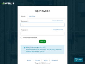 'openinvoice.com' screenshot