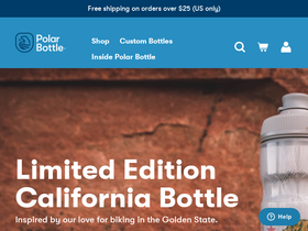 Polar Bottle homepage screenshot