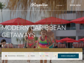 'royaltonresorts.com' screenshot