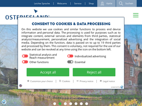 'ostfriesland.travel' screenshot