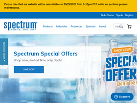 'spectrumchemical.com' screenshot