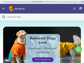 petsetgo.co.in homepage screenshot