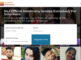 'srilankanmatrimony.com' screenshot