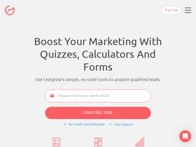 'outgrow.co' screenshot