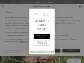 'manoloblahnik.com' screenshot