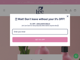 leecare-cosmetics.com homepage screenshot