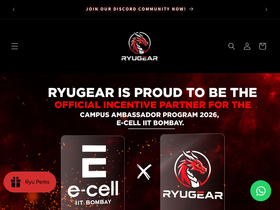 Ryugear homepage screenshot