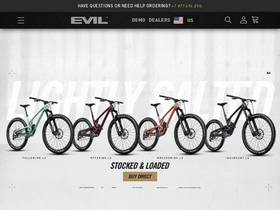 'evil-bikes.com' screenshot