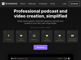 AI Transcription by Riverside - Video and audio file transcription.