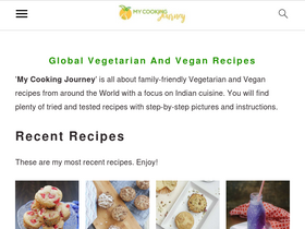 'mycookingjourney.com' screenshot