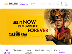 'london-theater-tickets.com' screenshot