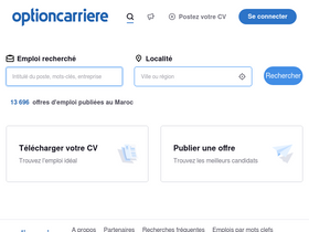 'optioncarriere.ma' screenshot