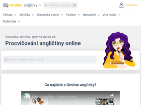 'umimeanglicky.cz' screenshot