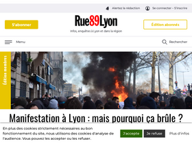 'rue89lyon.fr' screenshot