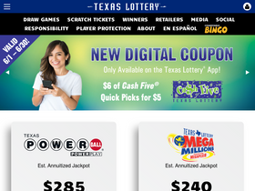 'txlottery.org' screenshot